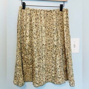 Talbots Silk Mosaic A-Line Skirt
